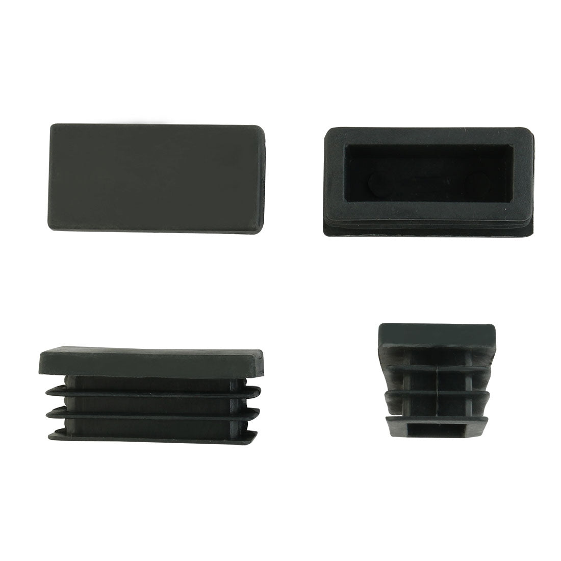 uxcell Uxcell 12pcs 20mmx40mm Black Plastic Blanking End Caps Rectangle Tubing Tube Inserts