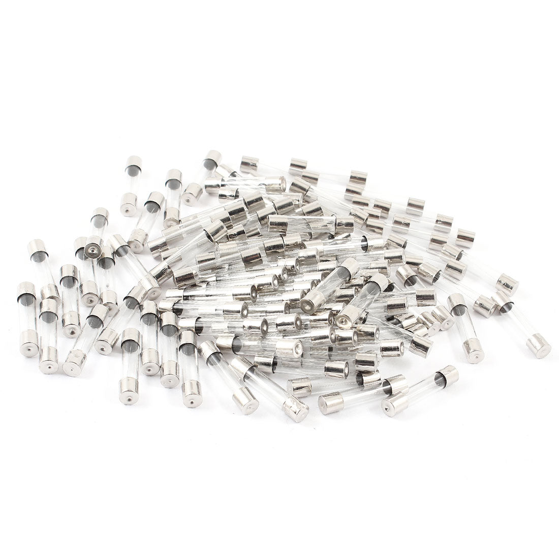 Harfington 100pcs Electric Equipment Parts 6mm×30mm Glass Tube Fuses 15A 250V