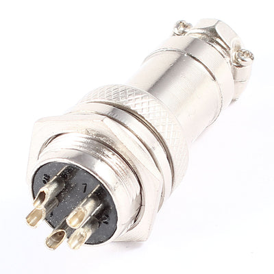 Harfington Panel Mount Universal Aviation Connector 16mm Threaded GX16 5 Pin