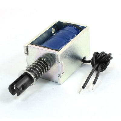 uxcell Uxcell DC 24V 5mm 0.04lb Open Frame Push Pull Type Magnet Electromagnet Solenoid
