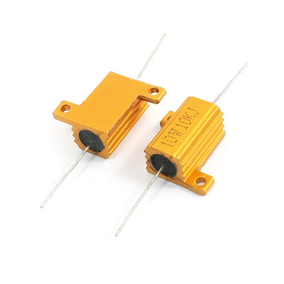 Harfington Uxcell 2 Pcs Screw  Mount Aluminum Housed Wire Wound Resistors 10W 10K Ohm
