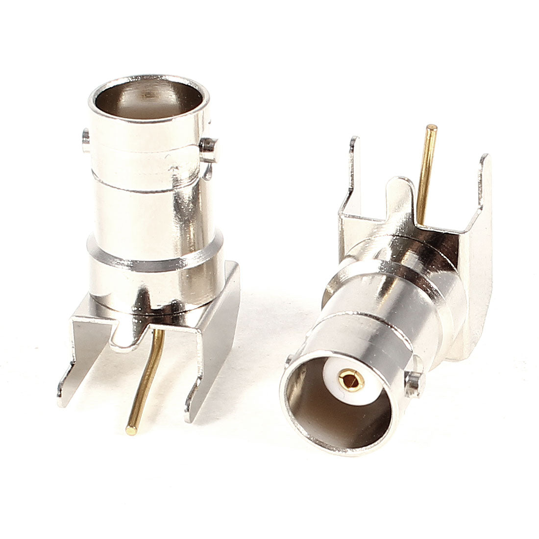 uxcell Uxcell 2 Pcs BNC Female Right Angle Solder PC Board Mount Connector Adapter