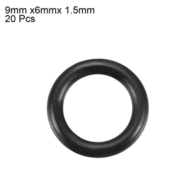 Harfington Nitrile Rubber O-Rings, Metric Buna-N Sealing Gasket, 20Pcs
