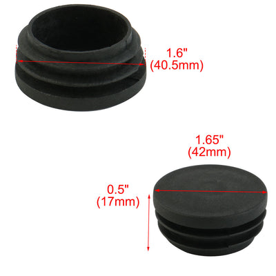 Harfington Uxcell 5 Pcs Chair Table Legs 42mm Diameter Plastic Cap Round Tube Insert