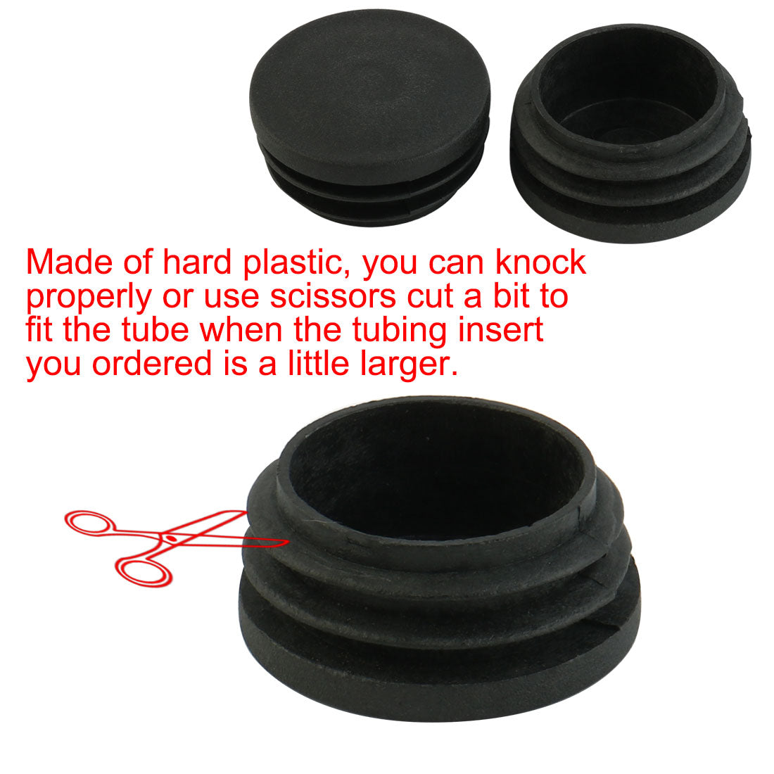 uxcell Uxcell 5 Pcs Chair Table Legs 42mm Diameter Plastic Cap Round Tube Insert