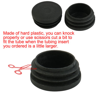 Harfington Uxcell 5 Pcs Chair Table Legs 42mm Diameter Plastic Cap Round Tube Insert