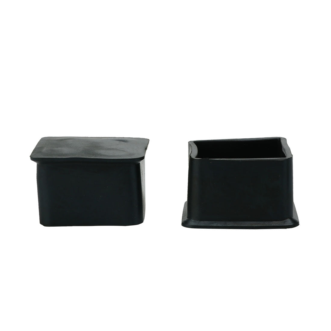 uxcell Uxcell Black Rubber Furniture Table Foot Leg Covers Pad Floor Protector 2pcs 40mmx40mm