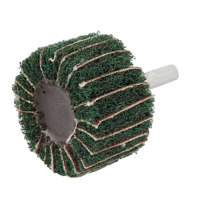 uxcell Uxcell 40mm x 25mm Polishing Abrasive Non-woven Flap Wheel Dark Green
