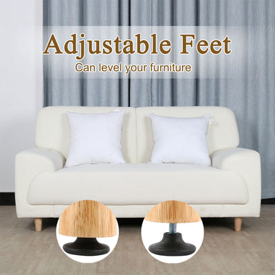 Harfington Uxcell 10 Pcs Metal 8mm Dia Threaded Rod Rounded Plastic Base Leveling Foot