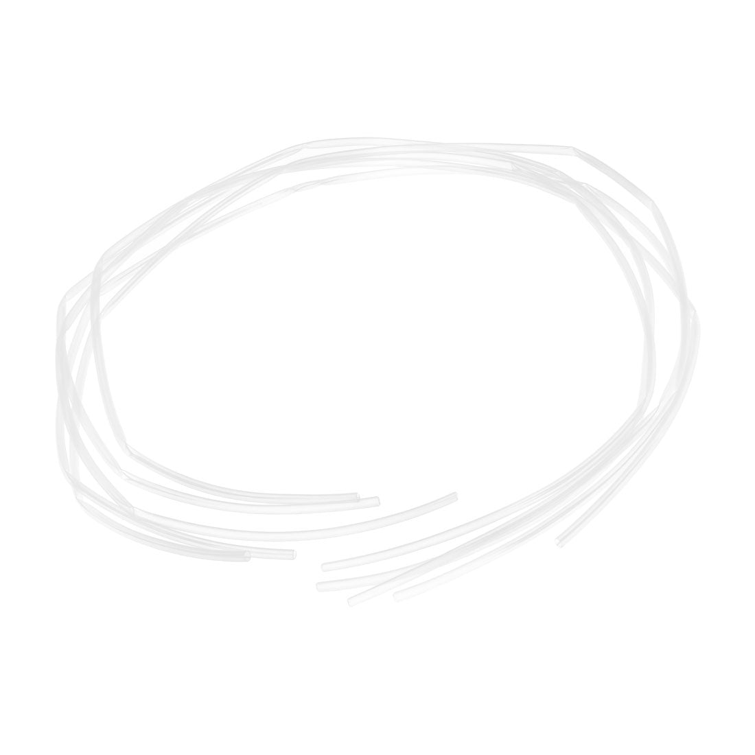 uxcell Uxcell 2:1 Shrink Ratio 1M 3.3Ft 4mm Dia Clear Flexible Heat Shrinkable Tubing 5pcs