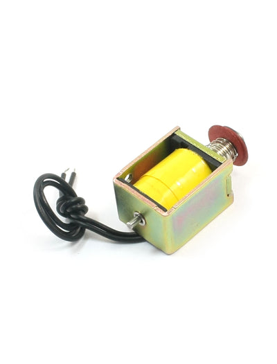 Harfington Uxcell 12V 0.17A 1mm 150g 3mm 35g Push Pull Type Open Frame Spring Plunger DC Solenoid Electromagnet