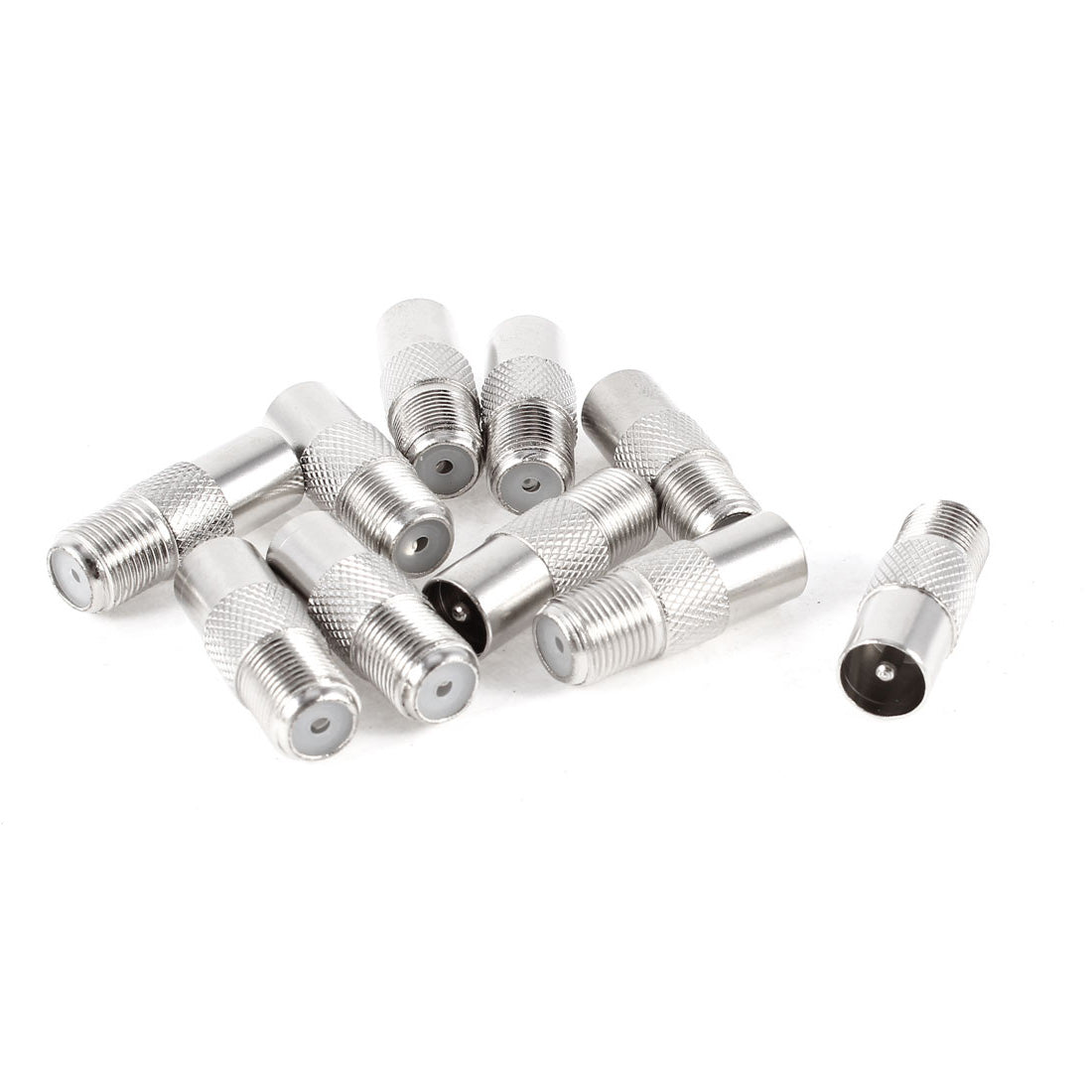 uxcell Uxcell 10 Pcs F Type Female to TV PAL Male Straight RF Connector Adapter