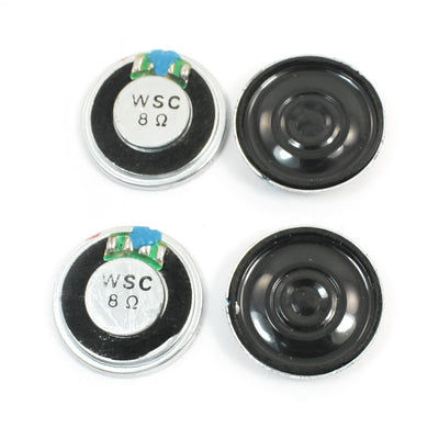 uxcell Uxcell 4 Pcs 27mm Dia Round Metal Case Internal Magnet Electronic Toys Magnet Music Mini Speaker Loudspeaker Horn 8 Ohm 1Watt