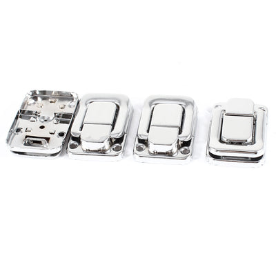 Harfington Cases Boxes Chest Silver Tone Spring Loaded Toggle Catch Lacth 4pcs