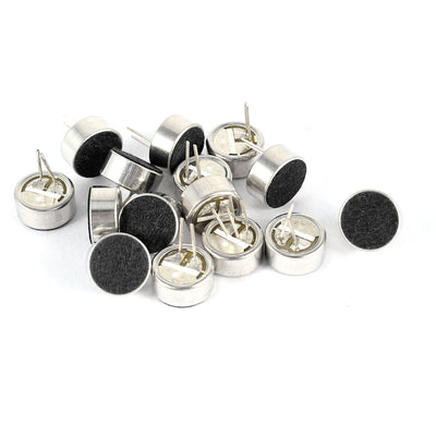 uxcell Uxcell 15 Pcs 9mm x 4.5mm Surface Mounted Devices SMT Cylindrical Metal Electret Condenser Microphone Cartridge Pick-up