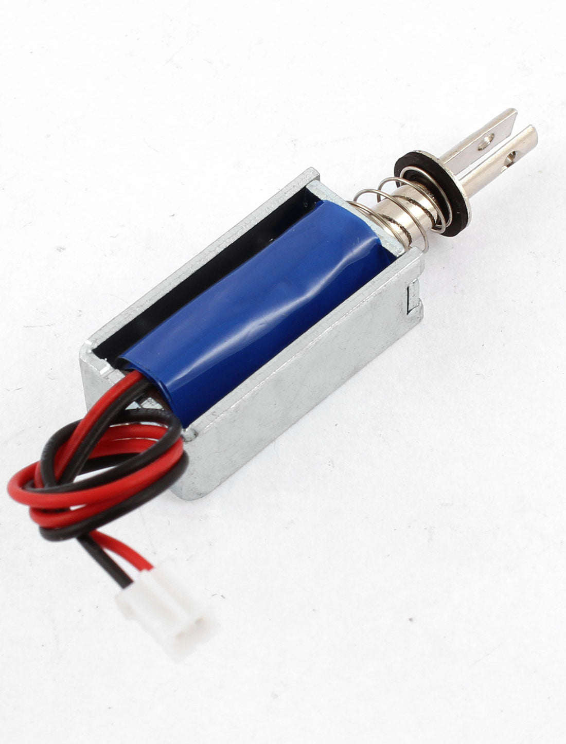 uxcell Uxcell 4mm Stroke 100g Force 2 Pin Balance Open Frame Spring Loaded Pull Type Linear Electric Lift Solenoid Electromagnet DC5V 1.11A