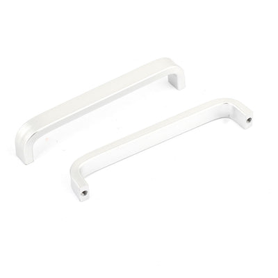 uxcell Uxcell 3.9" Long Aluminium Furniture Parts Drawer Door Pull Handle Silver Tone 2pcs