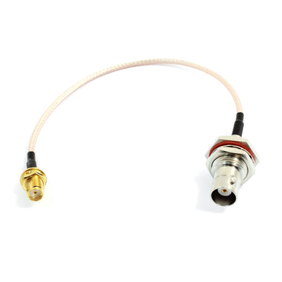 Harfington BNC Female to SMA Female F/F Socket Adapter Straight Connector Cable 9" Length