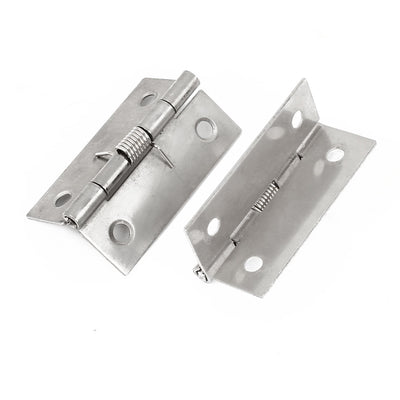 uxcell Uxcell Cabinet Drawer Door Metal Spring Loaded Hinges 4.8cm Long 2 Pcs