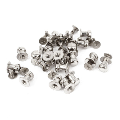 uxcell Uxcell Polished 7mm Dia Furniture Door Cupboard Dresser Drawer Cabinet Round Knob Pull Handle Hardware Silver Tone 20 Pcs w Screwes