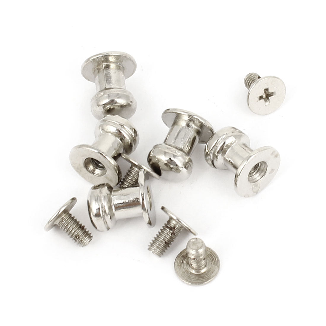 uxcell Uxcell Furniture Door Cupboard Dresser Drawer Cabinet 7mm Dia Polished Round Knob Pull Handle Hardware Silver Tone 5 Pcs w Screwes