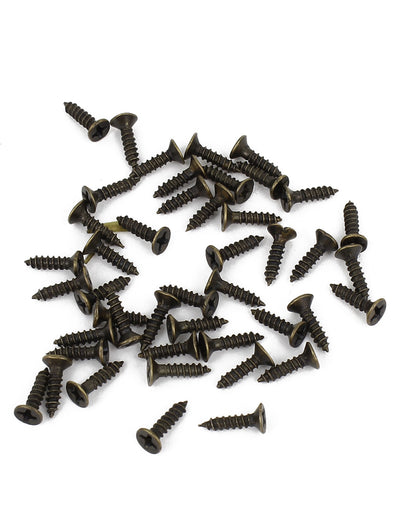 Harfington Uxcell Right  Latch Hook Wood Box Catch Decor Bronze Tone 20 Pcs w Screws