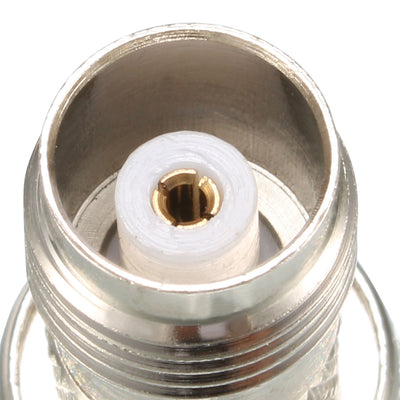 uxcell Uxcell BNC Male to TNC Female Jack M/F Straight Type Adapter Connector Metal Silver Tone