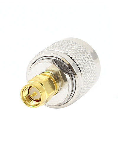 Harfington Uxcell SMA Male to N Type Male M/M Straight Adapter RF Coaxial Cord Connector