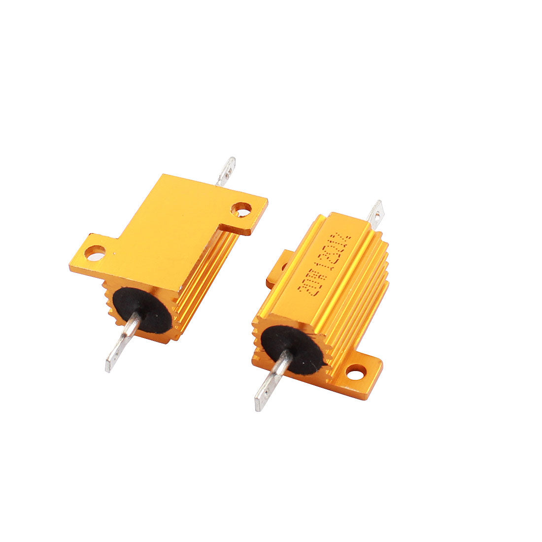 uxcell Uxcell 2pcs 20W Power 12 Ohm Resistance Value 1% Tolerance Yellow Aluminum Housed Clad Resistors