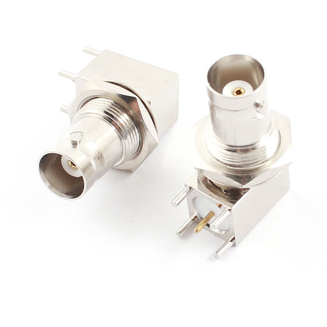 uxcell Uxcell 2 PCS Right Angle BNC Female Connector Adpater PCB Mount Jack Socket