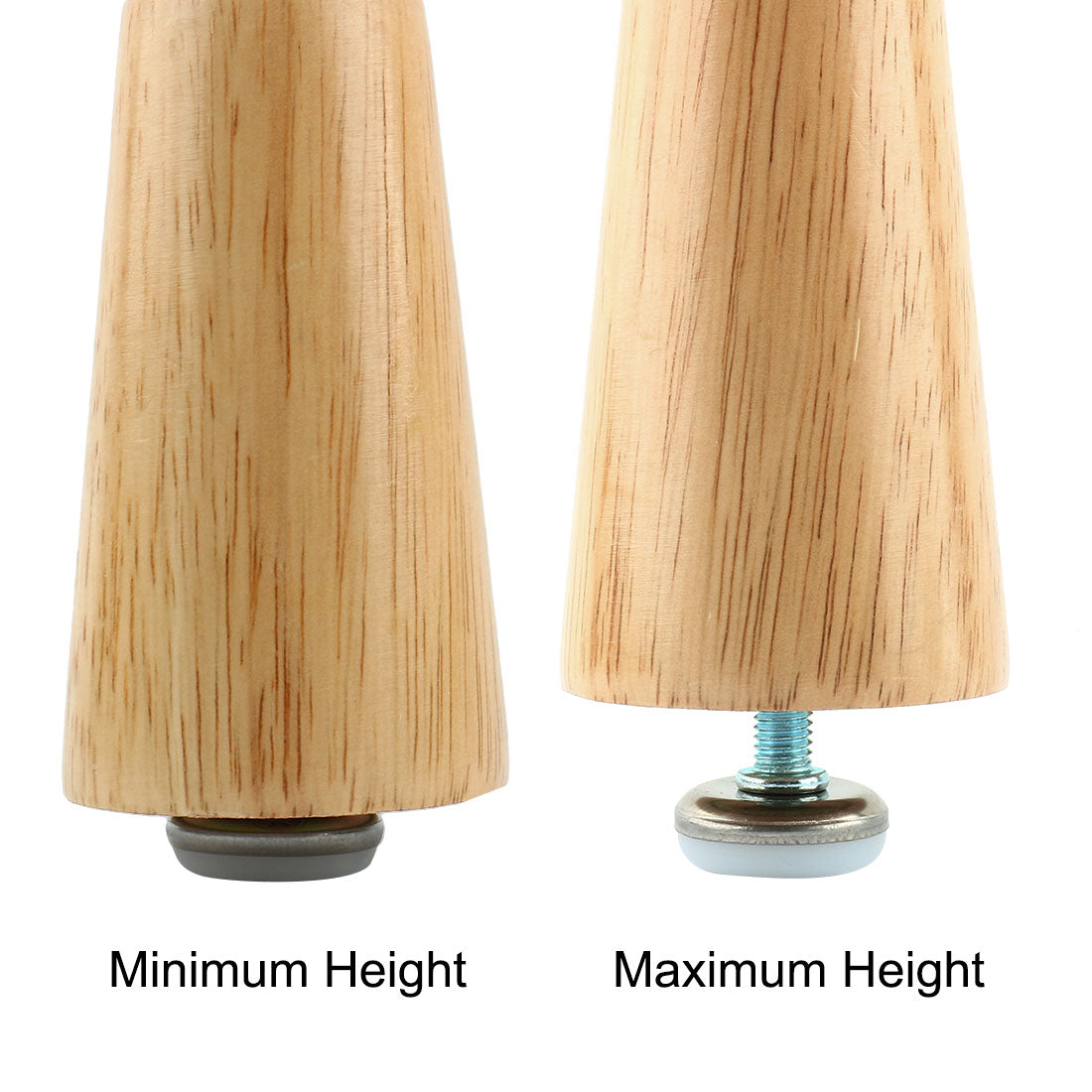 uxcell Uxcell 8mmx30mmx20mm Adjustable Threaded Metal Rod Leveling Guide Support Foot 4 Pcs