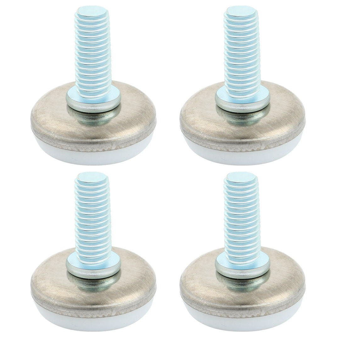 uxcell Uxcell 8mmx30mmx20mm Adjustable Threaded Metal Rod Leveling Guide Support Foot 4 Pcs