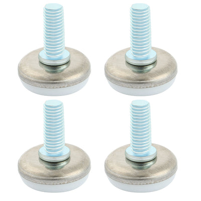 Harfington Uxcell 8mmx30mmx20mm Adjustable Threaded Metal Rod Leveling Guide Support Foot 4 Pcs