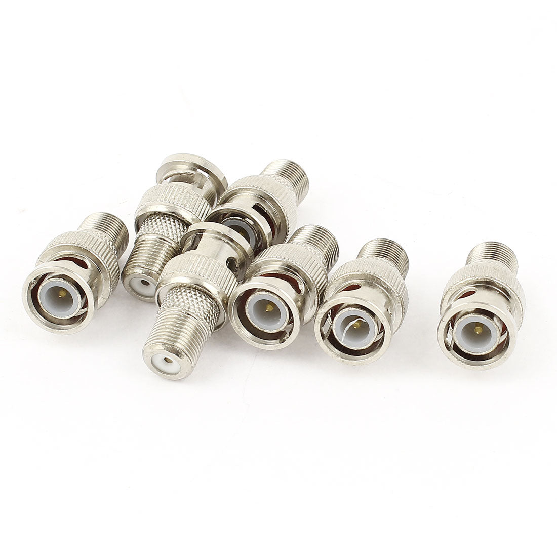 uxcell Uxcell 7pcs F-Type Female to BNC Male Connector Coupler CCTV RF Coax Adapter