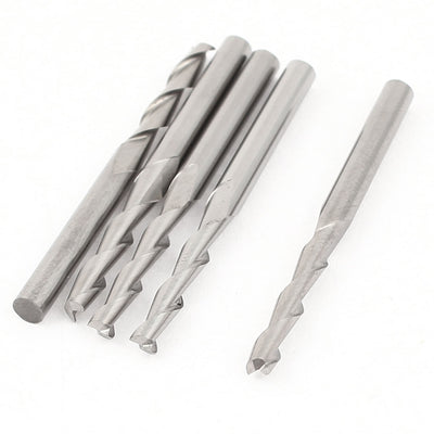 uxcell Uxcell 5 Pcs 2.5mm x 12mm Straight Shank 2 Flute End Mill Milling Cutter 38mm Long test