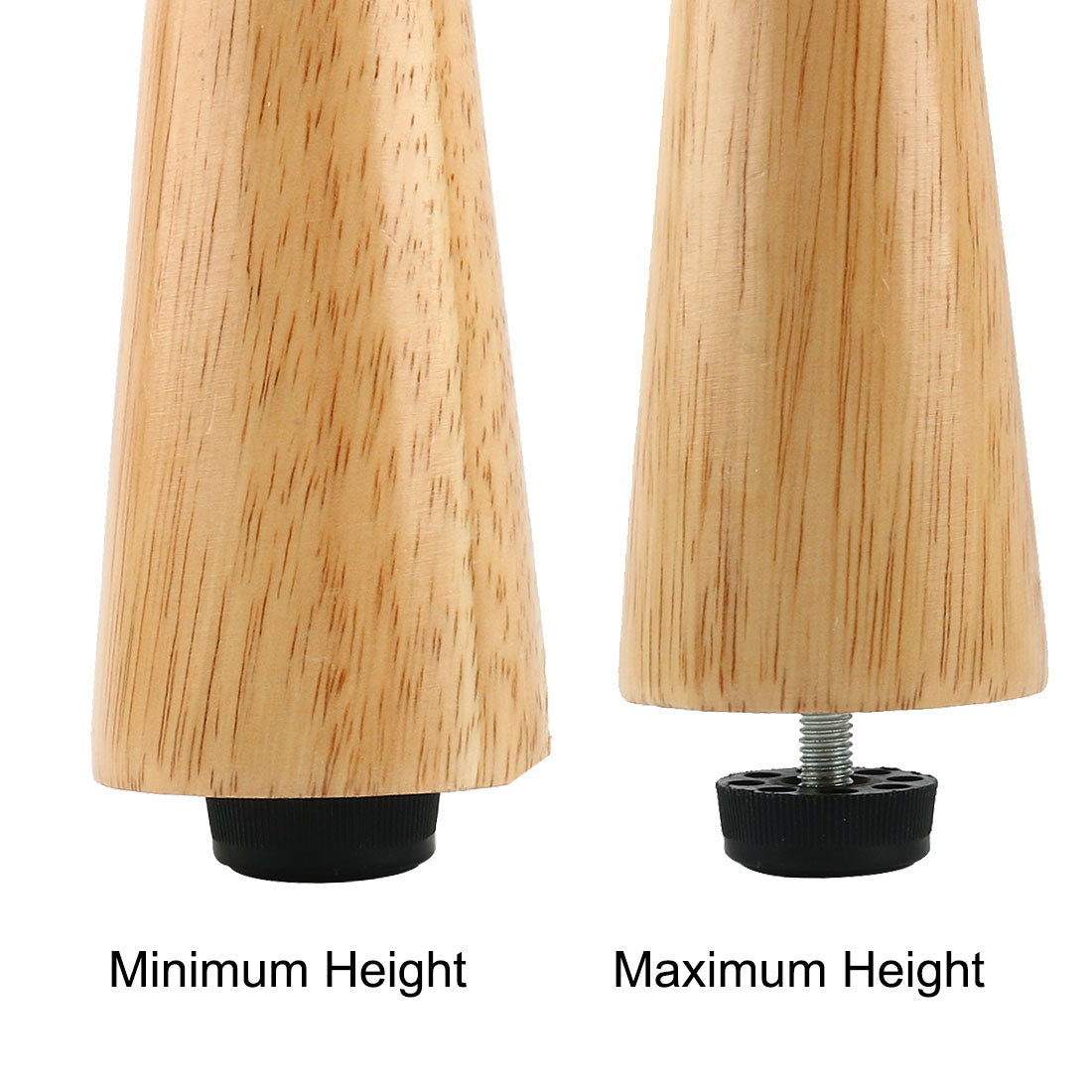 uxcell Uxcell 8mm x 30mm x 40mm Thread Furniture Glide Leveling Feet Foot Mounts 12 Pcs