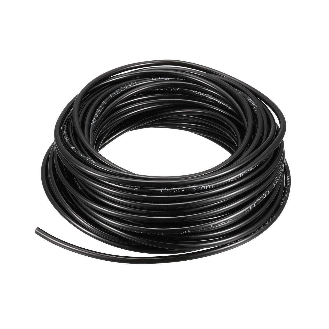 uxcell Uxcell Air Pneumatic Fitting Polyurethane Tube Black PU Hose Pipe 4mm x 2.5mm 15m 49ft