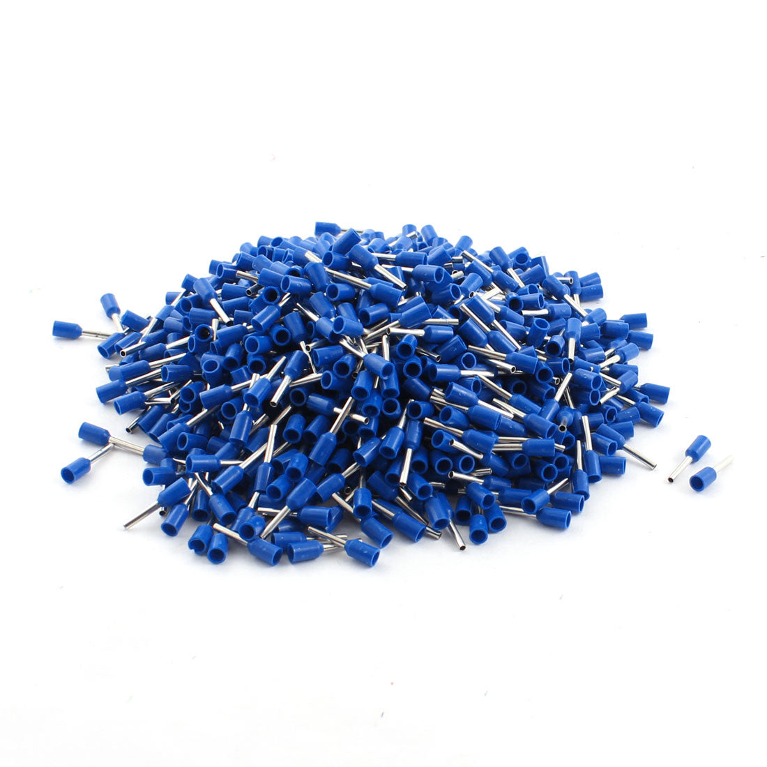uxcell Uxcell 1000Pcs E07508 20AWG Blue Tube Tublar Style Plastic Insulated Cable Wire Ends Terminals