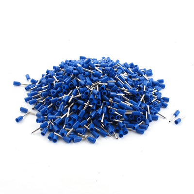 uxcell Uxcell 1000Pcs E07508 20AWG Blue Tube Tublar Style Plastic Insulated Cable Wire Ends Terminals