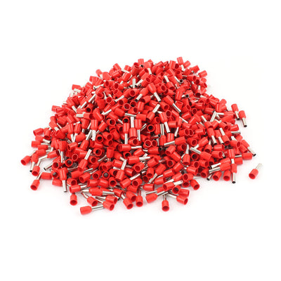 uxcell Uxcell 1000pcs E4009 Insulated 12 AWG Red Insulated Ferrule Pin Crimp Terminals