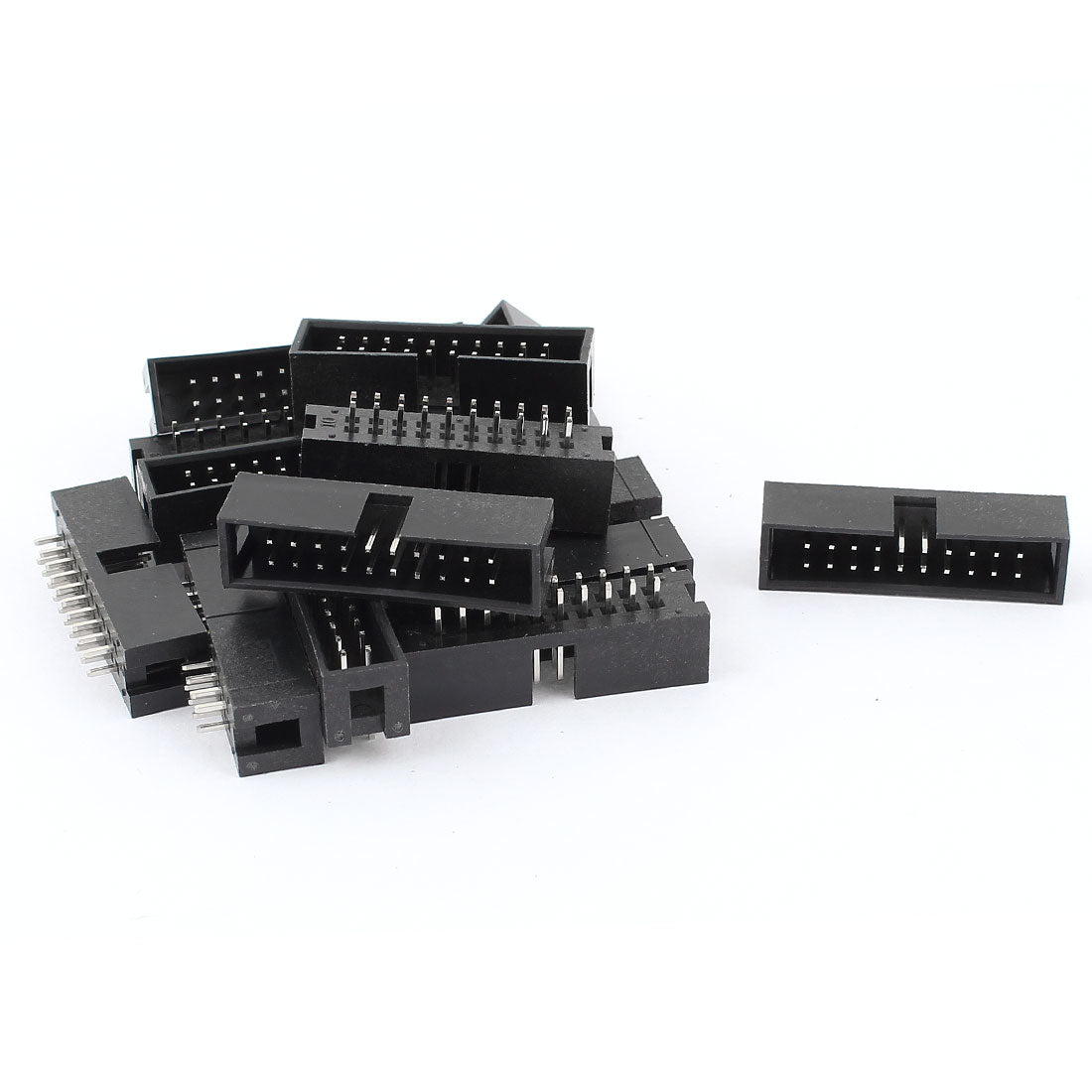 Harfington 15 Pcs 2*10 20Pin Male Box Header IDC Socket Straight Connector 2.54mm