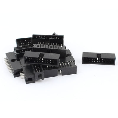 Harfington 15 Pcs 2*10 20Pin Male Box Header IDC Socket Straight Connector 2.54mm
