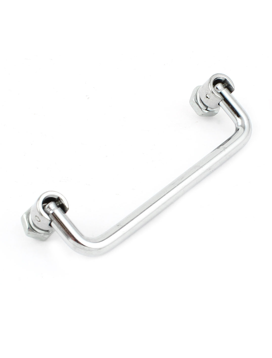 uxcell Uxcell Mechanical Equipment Toolbox Metal Foldable Puller Push Handle Silver Tone 5"