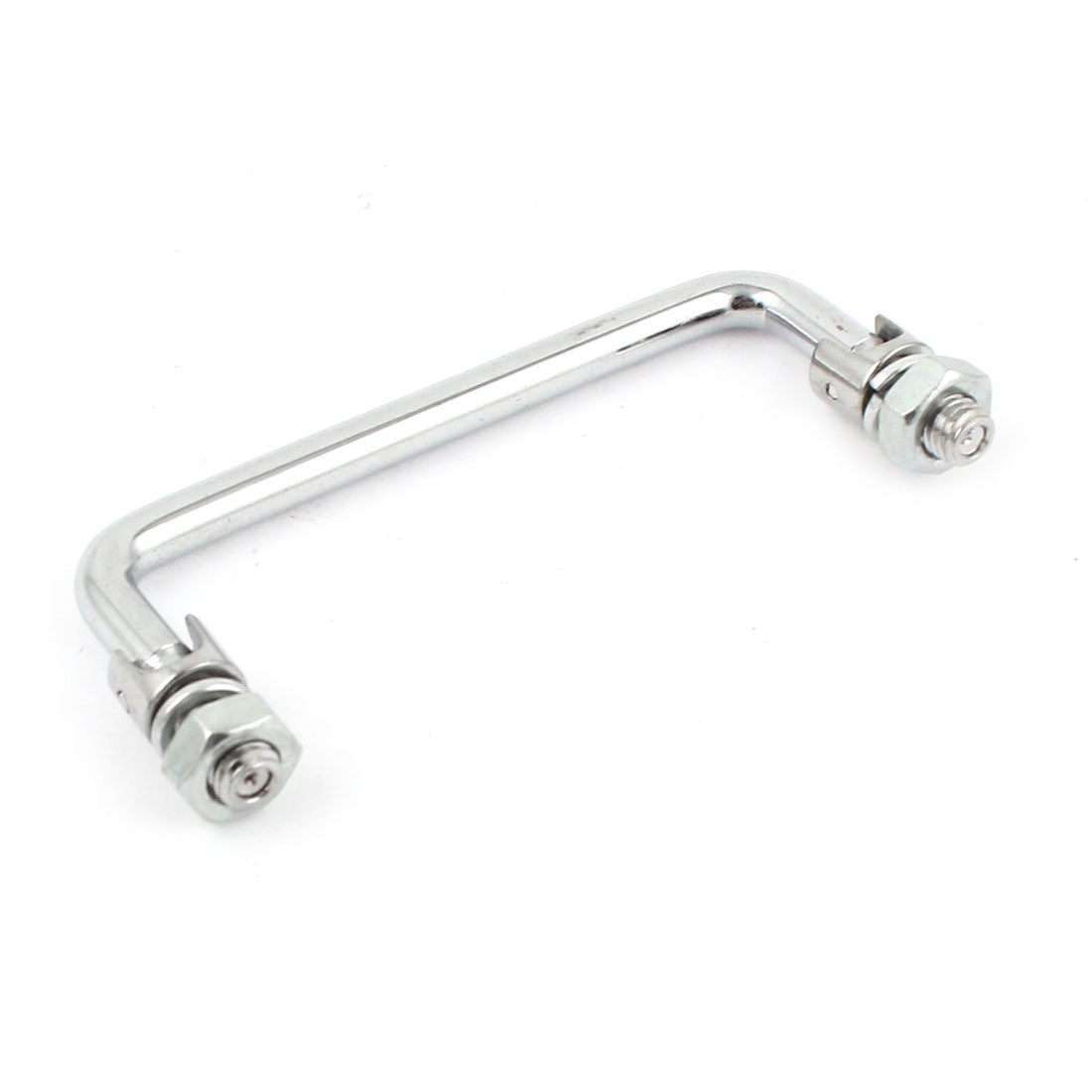 uxcell Uxcell Mechanical Equipment Toolbox Metal Foldable Puller Push Handle Silver Tone 5"