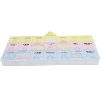 uxcell Uxcell AM NOON PM 7 Day Weekly  Pill Box Dispenser Organizer Holder Case