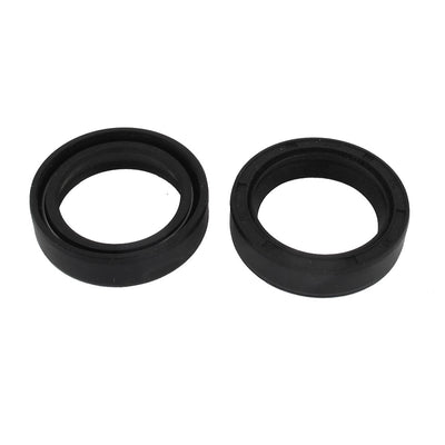 Harfington Uxcell Oil Seals, Nitrile Butadiene Rubber Black Pack of 2
