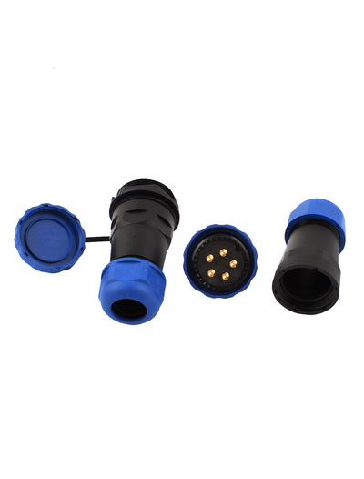 Harfington Uxcell Pair Waterproof Aviation Cable Connector + Socket SD28-5 5 Pin IP68
