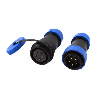 uxcell Uxcell Pair Waterproof Aviation Cable Connector + Socket SD28-5 5 Pin IP68