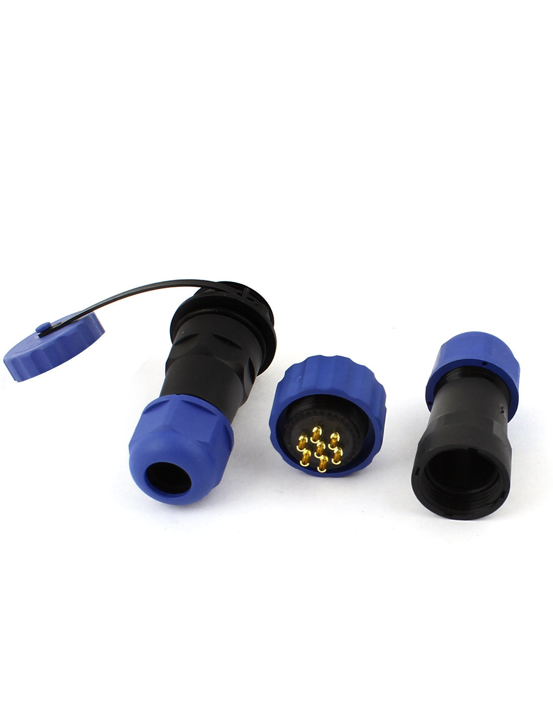 uxcell Uxcell Pair Waterproof Aviation Cable Connector w Socket SD20-7 7 Pin IP68