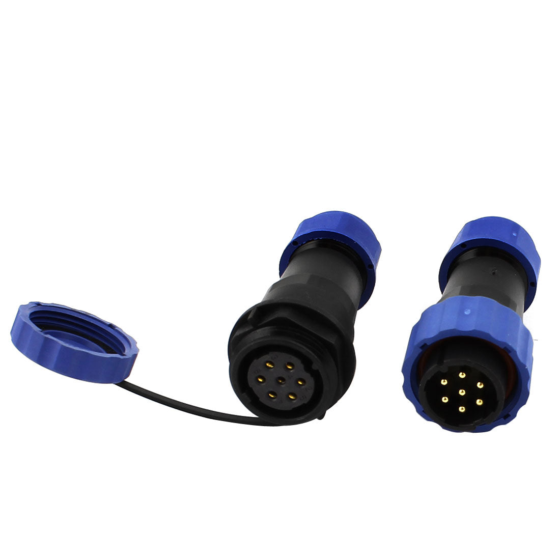 uxcell Uxcell Pair Waterproof Aviation Cable Connector w Socket SD20-7 7 Pin IP68